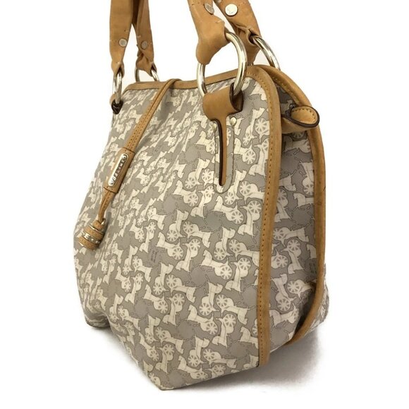 CELINE Sulky Horse Carriage PVC Hand Bag Gray/2BH3111 - Picture 4 of 12